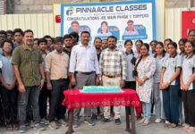 ஜே.இ.இ. முதன்மை தேர்வில் PINNAACLE CLASSES சாதனை