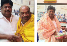 பாஜக துணைத் தலைவர் கே.பி.ராமலிங்கத்துடன் அதிமுக வேட்பாளர்கள் சந்திப்பு