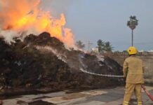 ராசிபுரம் அருகே மரத்தூள் ஆலையில் தீ விபத்து