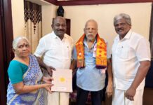 வணிகர் சங்க மாநில தலைவர் விக்கிரமராஜா நாமக்கல் வருகை